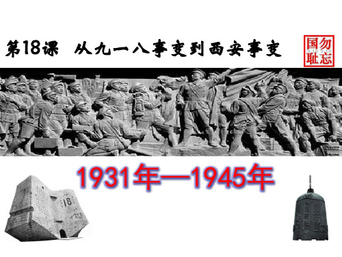 (名师整理)最新部编人教版历史8年级上册第18课《从九一八事变到西安事变》市公开课一等奖课件