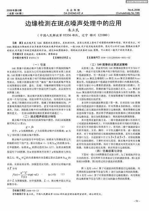 边缘检测在斑点噪声处理中的应用