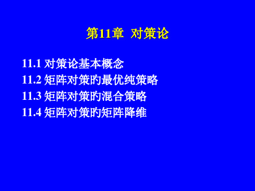 对策论专题知识讲座