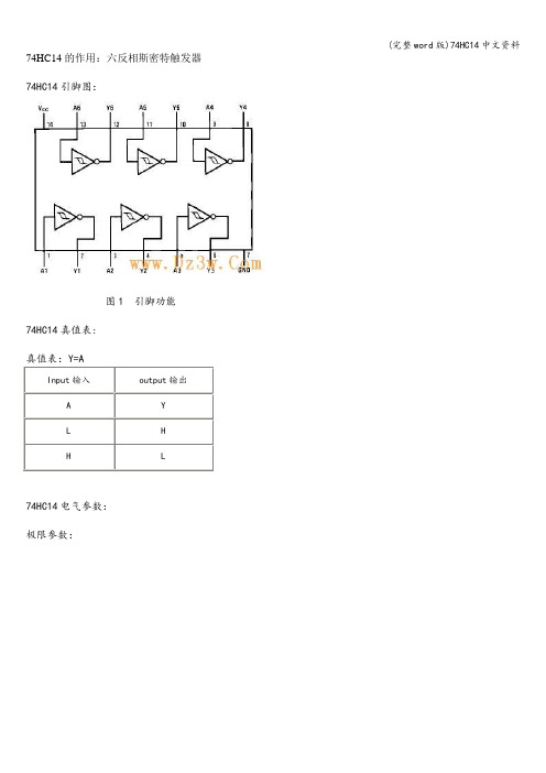 (完整word版)74HC14中文资料