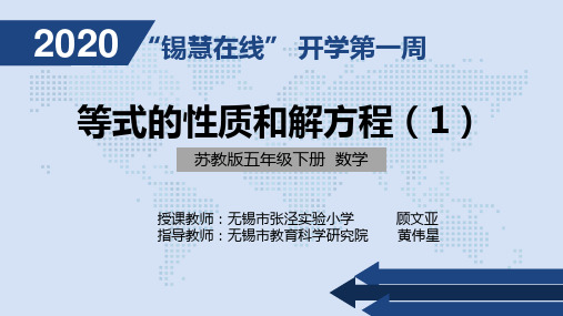 等式的性质和解方程(1)