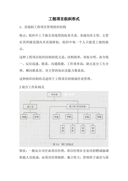 工程项目组织形式