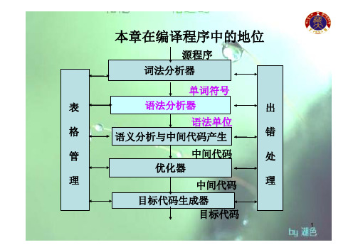 编译原理 自上而下分析