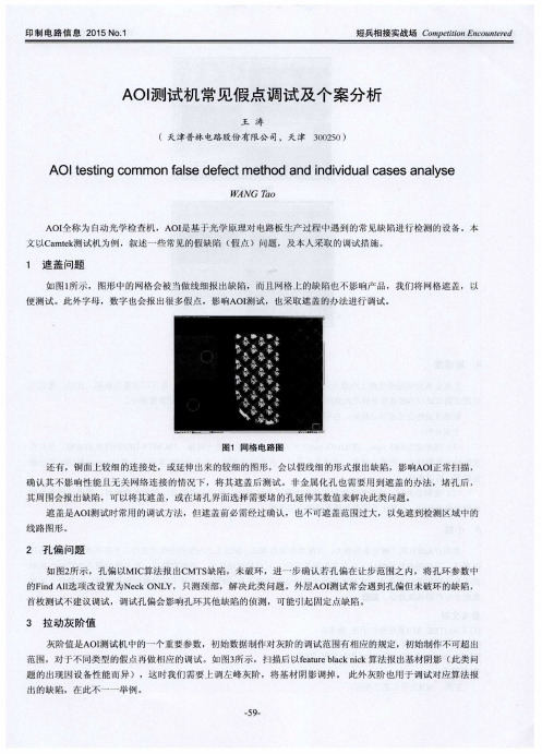 AOI测试机常见假点调试及个案分析