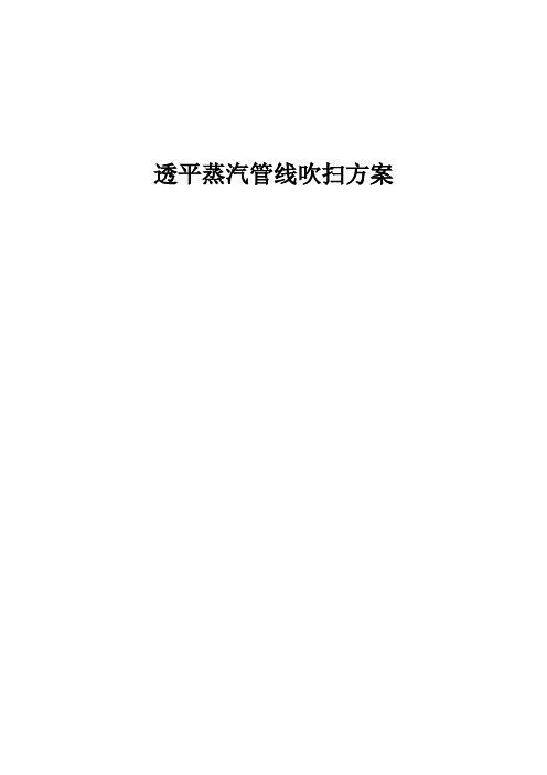 蒸汽管线吹扫