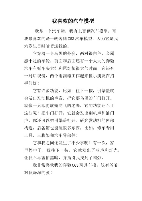 我喜欢的汽车模型