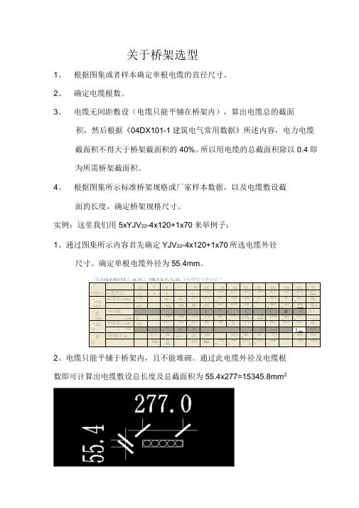 已知电缆截面及根数确定桥架尺寸