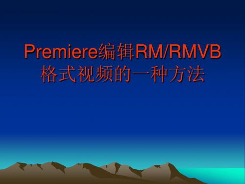 Premiere编辑RM