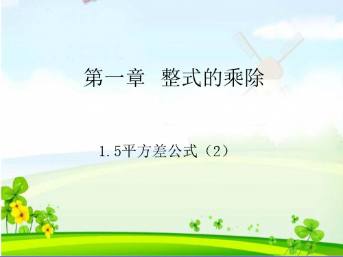 北师大版七年级数下册1.5平方差公式2公开课教学课件 (共17张PPT)