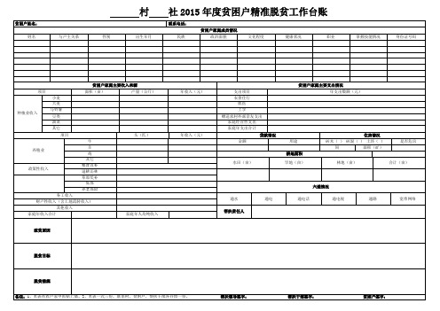 精准脱贫台帐(定)