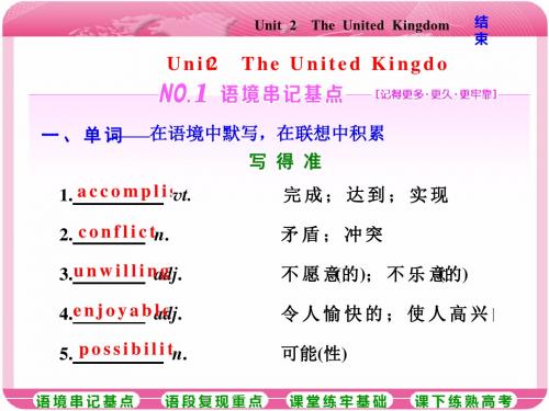 【最新】人教版高三英语一轮复习课件：必修五 Unit 2 The United Kingdom