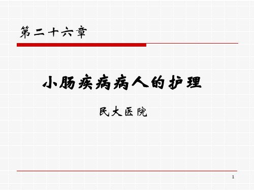 小肠疾病病人的护理PPT课件