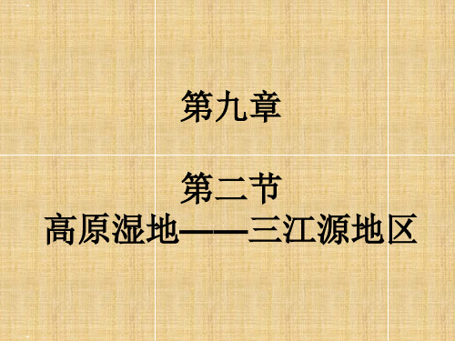 人教八下第九章 第二节 高原湿地——三江源地区课件共16张PPT