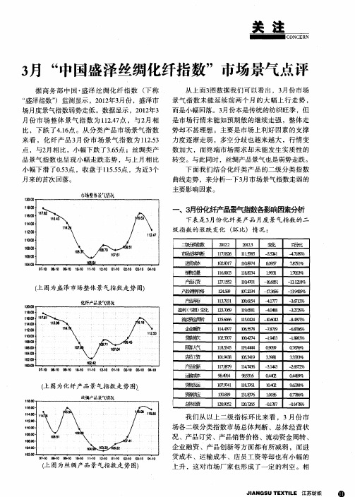 3月“中国盛泽丝绸化纤指数”市场景气点评