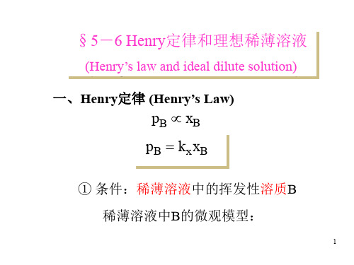 物化朱文涛18 Henry定律,依数性幻灯片