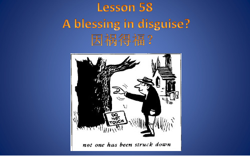 新概念英语第二册 Lesson 58 A blessing in disgulse 课件