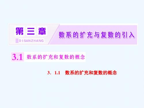 (浙江专版)2018年高中数学 第三章 数系的扩充与复数的引入 3.1.1.1 数系的扩充和复数的概念 新人教A版选