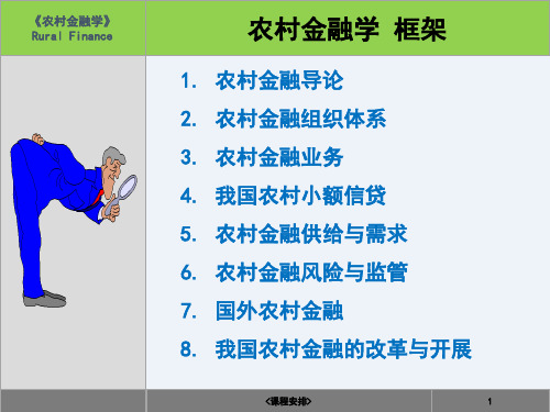 农村金融供给与需求培训课件