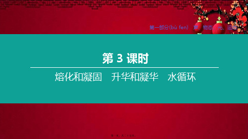 中考物理复习方案 第一部分 声、物态、光、运动 第03课时 熔化和凝固 升华和凝华 水循环课件