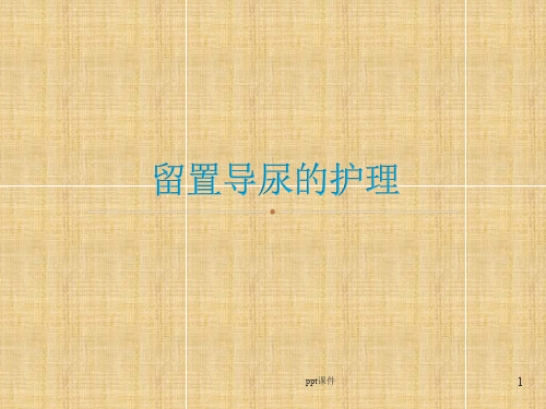 留置尿管的护理ppt课件
