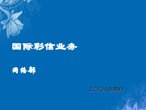 中国移动国际彩信业务(ppt 34页)