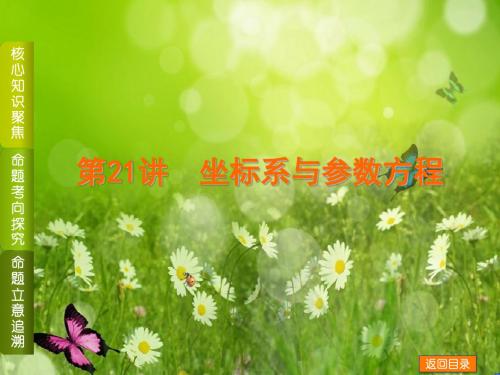 (新课标通用)高考数学二轮复习方案专题课件:第21讲 坐标系与参数方程