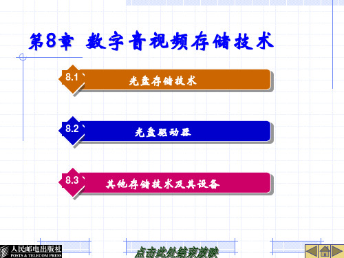 第8章  数字音视频存储技术