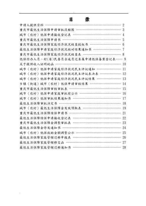 低保所有表格(已调格式)