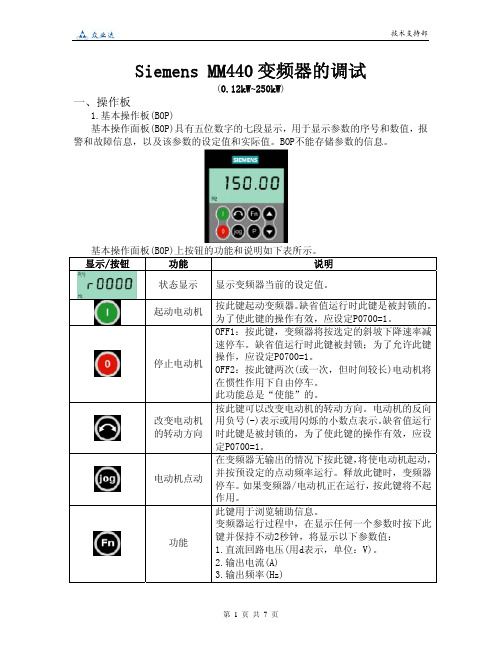 MM440简明调试