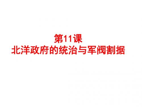 人教部编版八年级历史上册 第11课北洋政府的统治与军阀割据课件(共29张PPT)