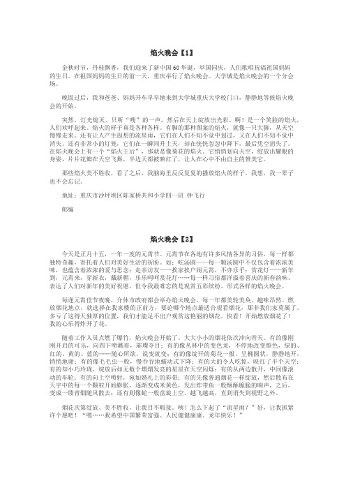 焰火晚会作文