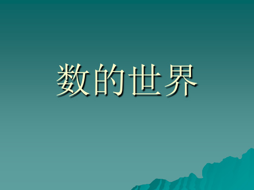 苏教版四年级下册数学课件-9.1 数的世界 (共14张PPT)