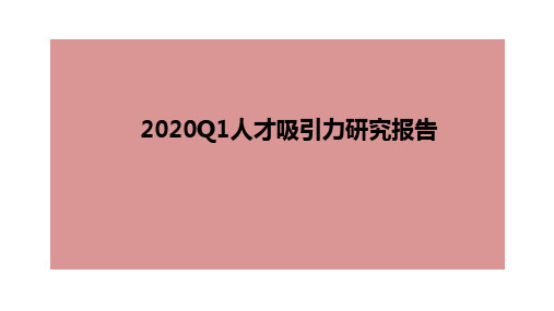 2020Q1人才吸引力研究报告