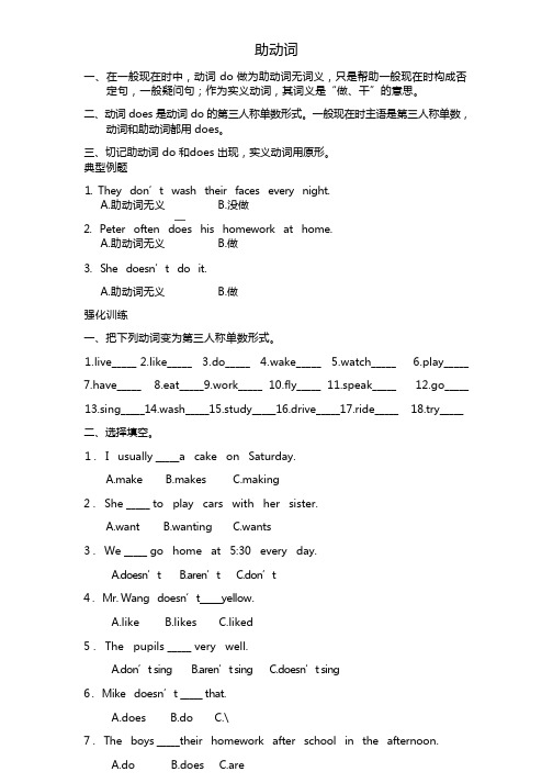 (完整版)助动词及练习题