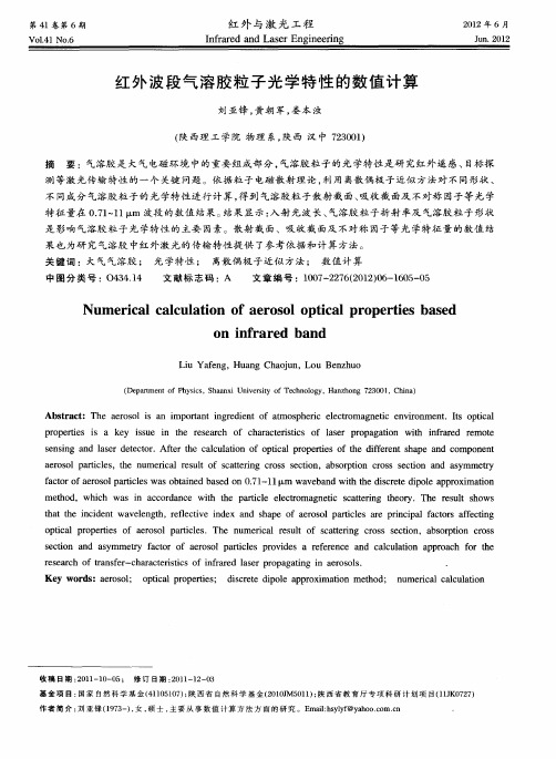 红外波段气溶胶粒子光学特性的数值计算