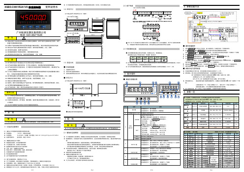 XSB5-CHK1R2A1V0控制仪说明书