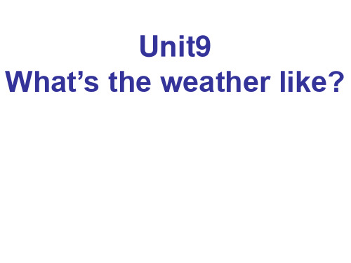 三年级英语下册课件-Unit 9 What's the weather like（2）-湘少版