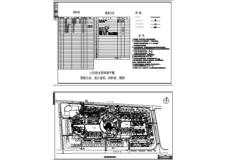 珠海兰埔花园小区给水管网平面图