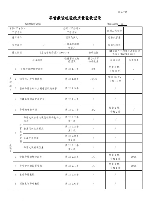 导管敷设检验批质量验收记录 (3)