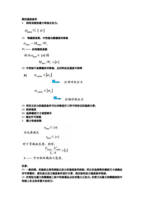 (完整版)抗弯截面系数及惯性矩公式大全