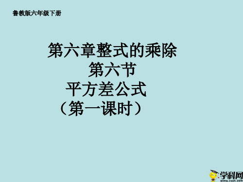 山东省龙口市兰高镇兰高学校鲁教版(五四制)数学六下课件 66平方差公式(第一课时)(共12张PPT)