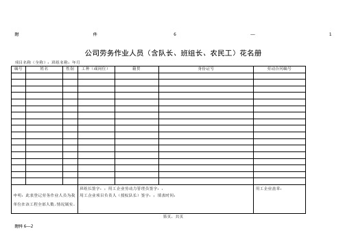 花名册、工资表、考勤表