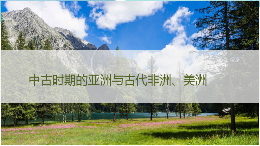 中古时期的亚洲与古代非洲、美洲2024届高考历史第一轮总复习世界历史