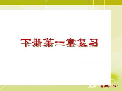 【中考小复习】北师大九年级下第一章直角三角形的边角关系