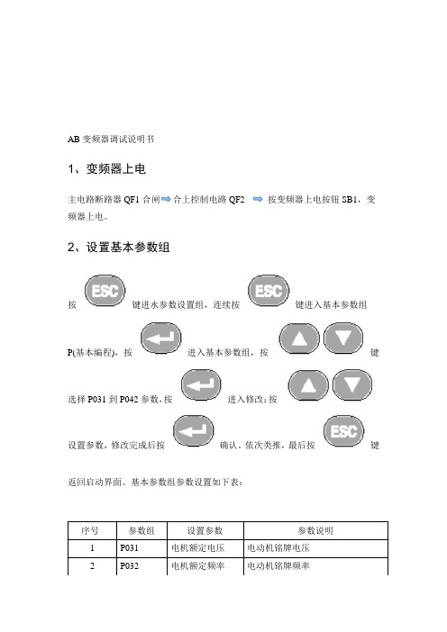 最新AB变频器使用说明书