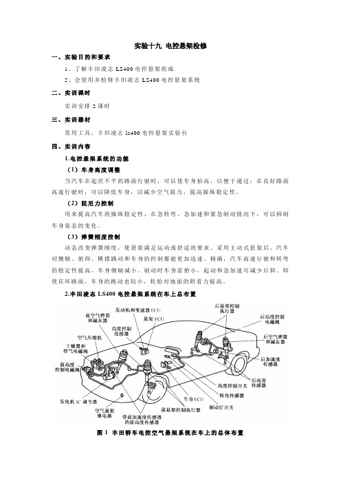 实验十九 电控悬架系统