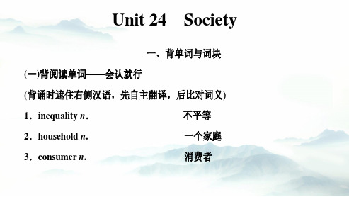 高考英语复习北师大版课本同步课件：Unit24  Society