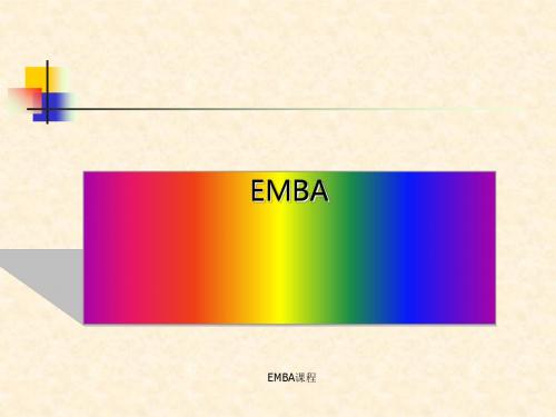 EMBA营销管理课程(ppt50张)