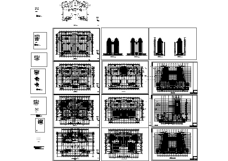 某地双子塔综合大楼设计施工CAD图纸