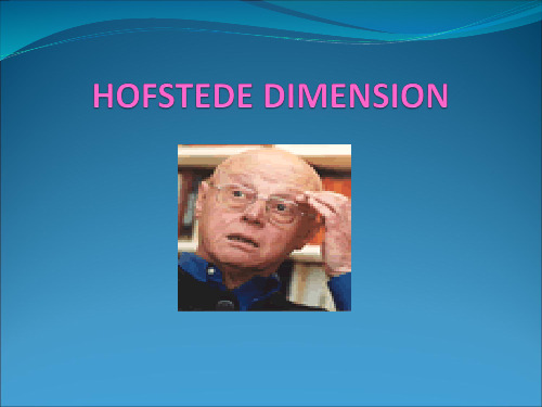 Hofstede dimension